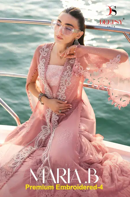 Maria B Premium Embroidered Vol 4 By Deepsy Cotton Pakistani Salwar Suits Wholesale
